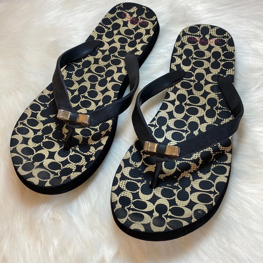 Coach flip flops